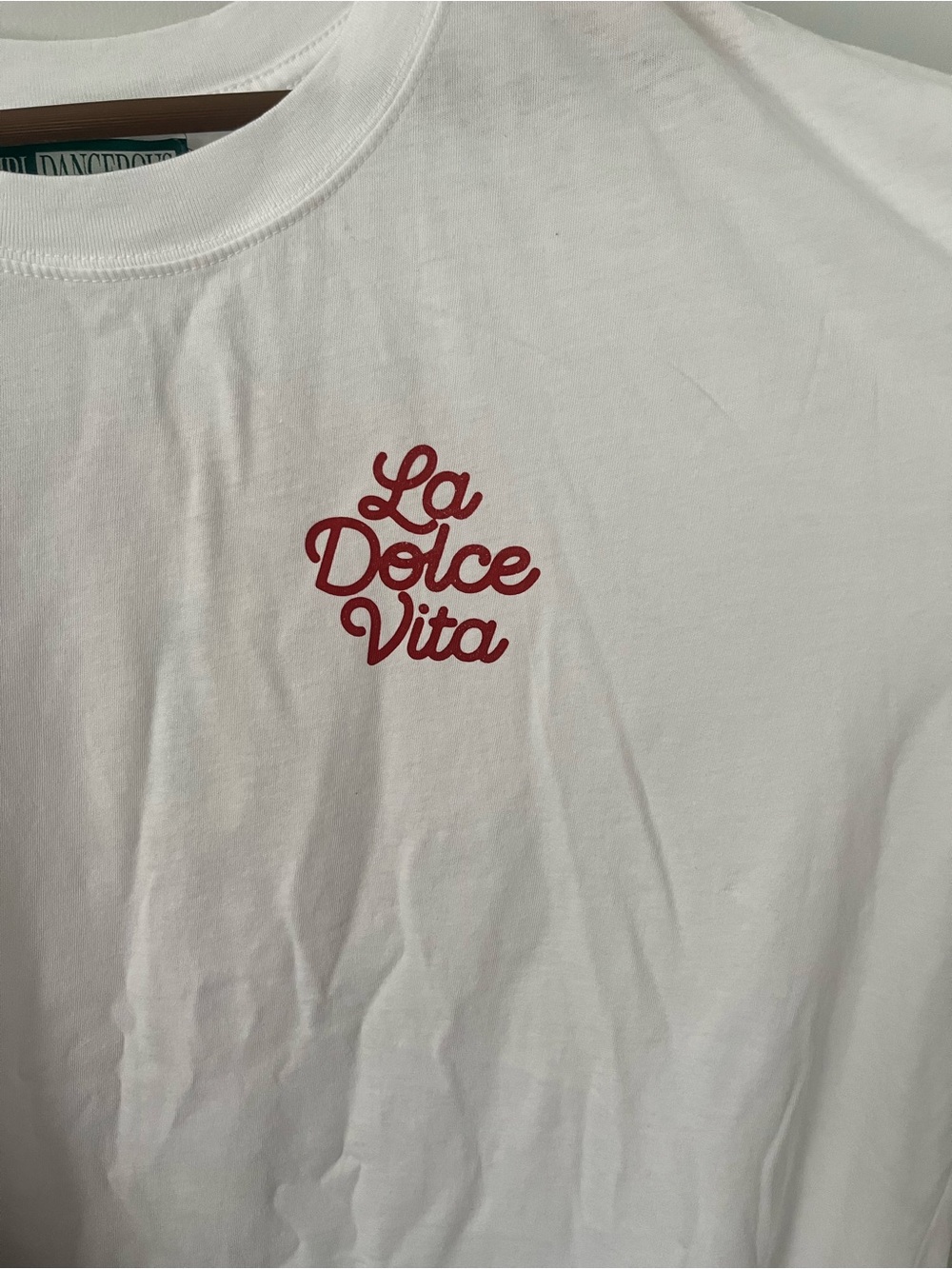 La Dolce Vita White Graphic Tee Girl Dangerous size XL La Dolce Vita NWT - Picture 3 of 7